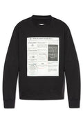 MM6 Maison Margiela Newspaper Print Jersey Sweatshirt