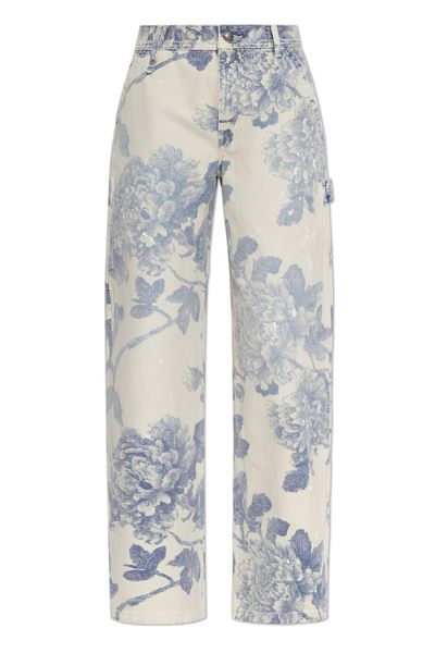 R13 Vintage Floral Wide-Leg Jeans