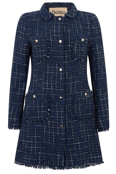Herno Tweed Collar Pocket Coat
