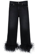 Valentino Logo Patch Straight Leg Jeans
