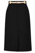 Valentino Belted Front Slit Skirt