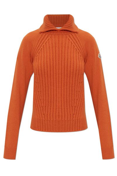Moncler Logo Patch High Collar Jumper