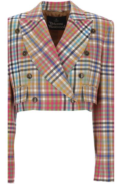 Vivienne Westwood Checked Cropped Jacket