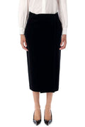 Saint Laurent Velvet Wrap Midi Skirt