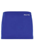 Miu Miu Logo Embroidered Mini Skirt