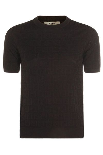 Fendi FF Jacquard Short Sleeved Jumper
