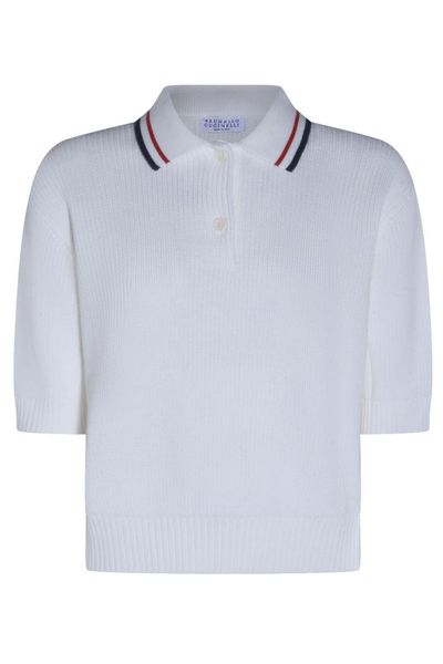 Brunello Cucinelli Short Sleeve Striped Jumper
