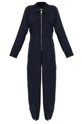 Victoria Beckham Zip-Front Collared Jumpsuit