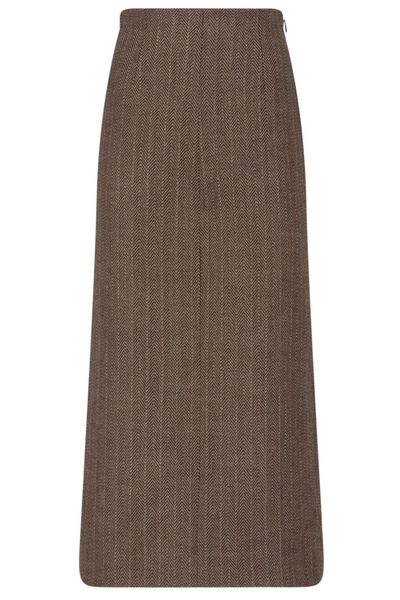 Maison Margiela Herringbone Midi Skirt