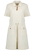 Moncler Collared Drawstring Dress