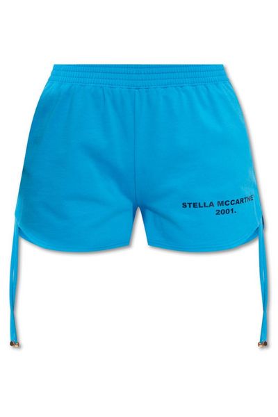 Stella McCartney Side Drawstring Logo Printed Shorts