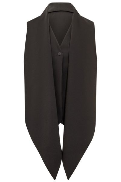 Ferragamo Pointed Hem Straight Cut Back Waistcoat