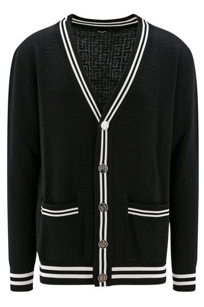 Balmain V-Neck Knitted Cardigan