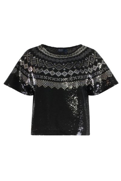 Polo Ralph Lauren Fair Isle Sequined T-Shirt