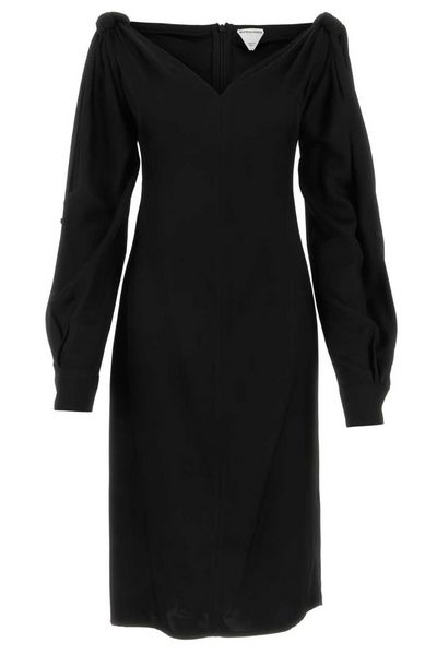 Bottega Veneta Knot Detailed Midi Dress