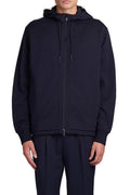 Zegna Zip-Up Drawstring Hoodie