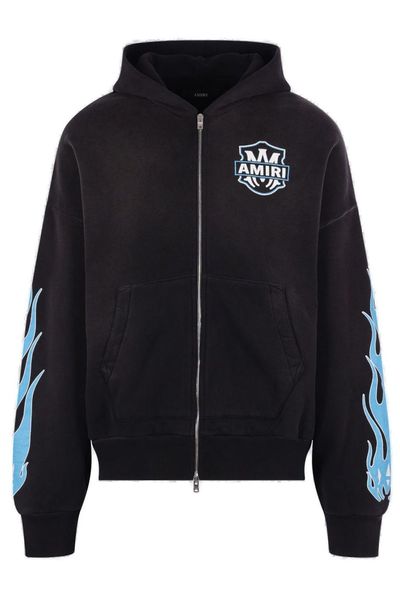 Amiri MA Flames Zip Hoodie