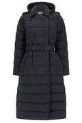 Burberry Belted Waist Hooded Padded Trench Coat