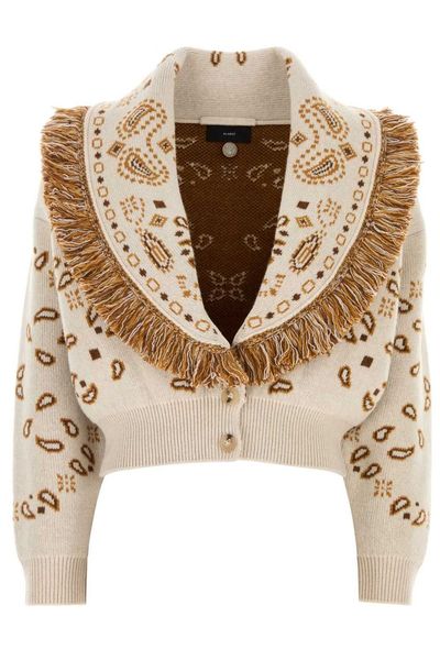 Alanui Bandana Jacquard Cardi-Bomber Jacket