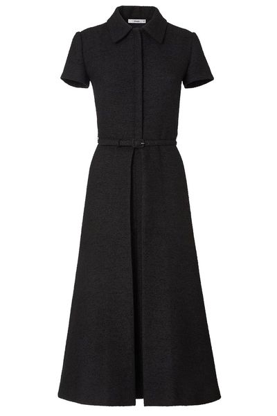 Fendi Long A-Line Belted Midi Dress