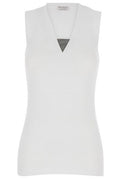 Brunello Cucinelli V-Neck Ribbed Tank Top