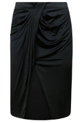 Tom Ford Lustrous Jersey Wrap Draped Skirt