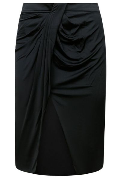 Tom Ford Lustrous Jersey Wrap Draped Skirt
