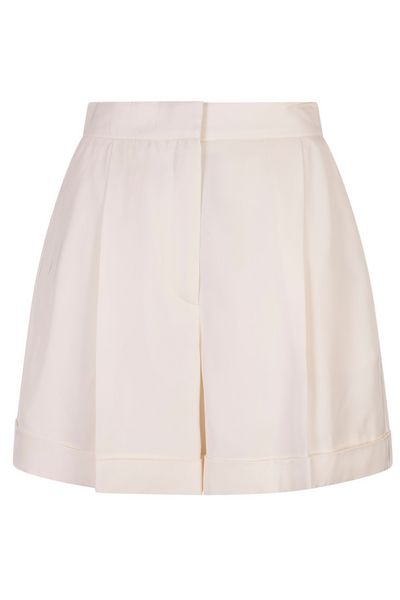Alexander McQueen Pressed-Crease High-Waist Shorts