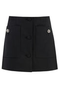 Prada Embellished Straight Hem Mini Skirt