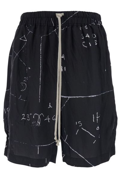 Rick Owens Elastic-Waistband Drawstring Shorts