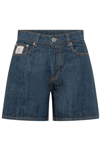 AMI Paris Heritage Label Contrast Stitch Bermuda Shorts
