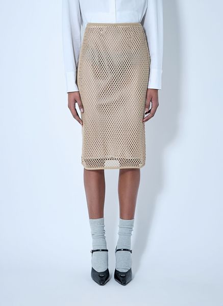 Prada Crochet Midi Knitted Skirt