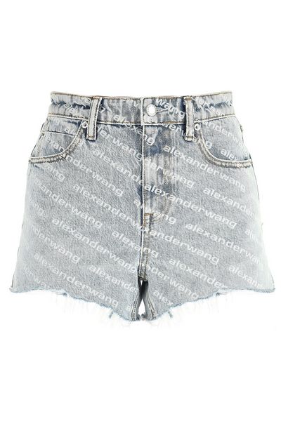 Alexander Wang Bite Logo Denim Shorts