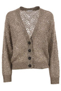 Brunello Cucinelli Dazzling Abstract Leaf Cardigan