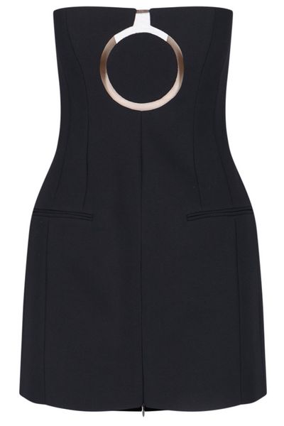 Ferragamo Circle-Printed Zipped Fitted Mini Dress