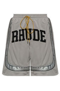 Rhude Baggy Mesh Collegiate Logo Shorts