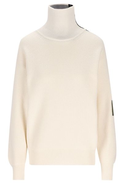 Loewe Zip-Neck Patch Knitted Sweater