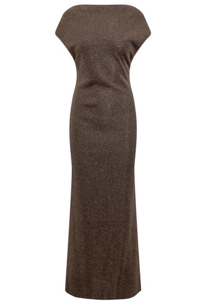 Max Mara Lurex Knitted Long Dress