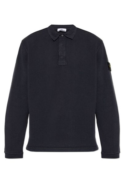Stone Island Long Sleeve Logo Patch Sweatshirt