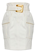 Balmain Belted Cargo Skirt