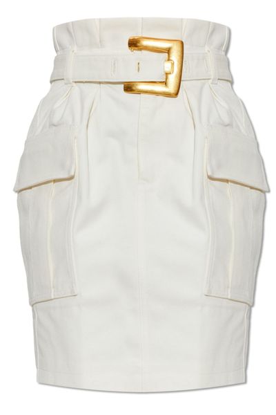 Balmain Belted Cargo Skirt
