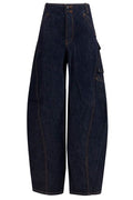 Self-Portrait Barrel-Leg Cargo Jeans