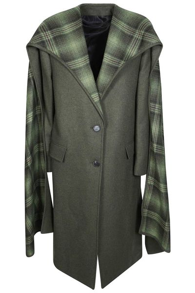 The Attico Scarf Detailed Single-Breasted Coat