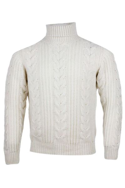 Eleventy Cable-Knit Turtleneck Jumper
