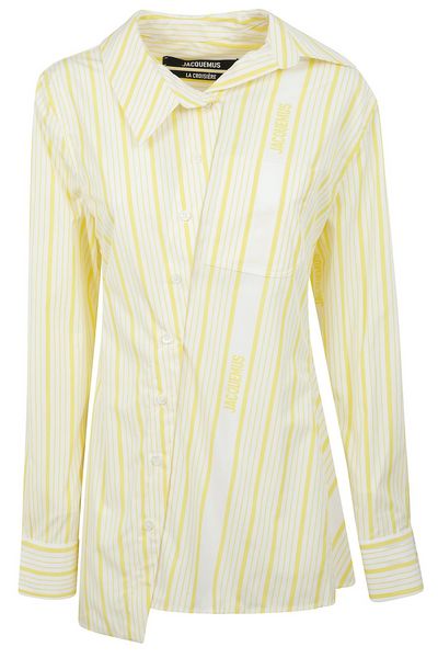 Jacquemus La Chemise Pablo Asymmetric Striped Shirt