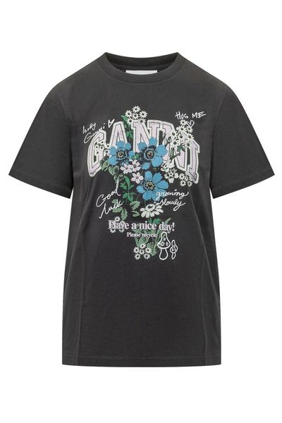 Ganni Floral Graphic T-Shirt