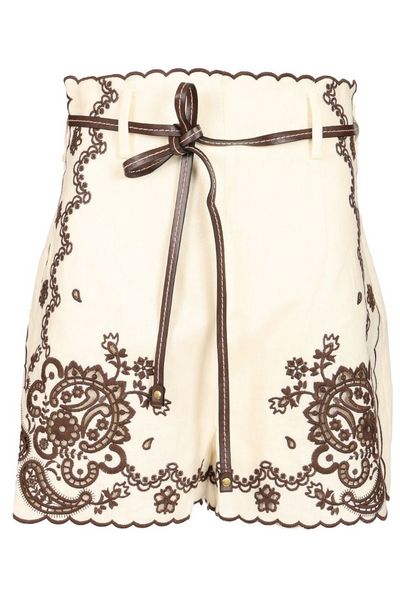 Zimmermann Ascension Belted Shorts