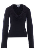 Ganni Egret Ribbed Top