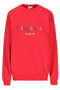 Saint Laurent Paris Embroidered Crewneck Sweatshirt