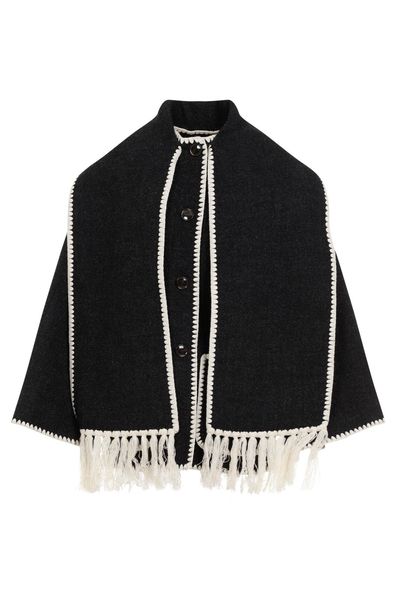 Totême Scarf Detailed Fringed-Edge Coat